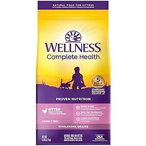 [SnS, AC] $7.59* | 5-lb Wellness Complete Health Kitten Dry Cat Food (Turkey, Turkey Meal & Chicken) at Amazon